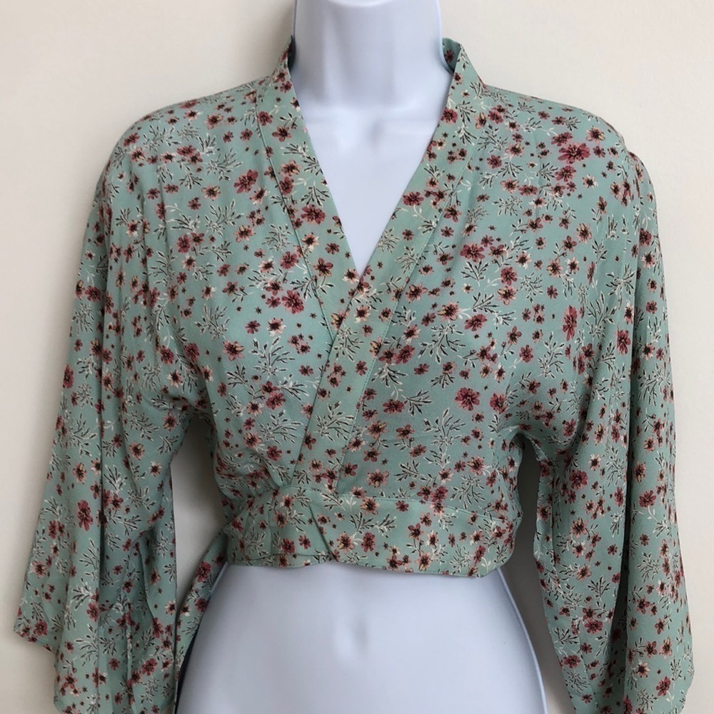 Blue Life wrapped top